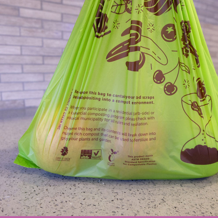 Compostable <br>Produce Bag on a Roll x3